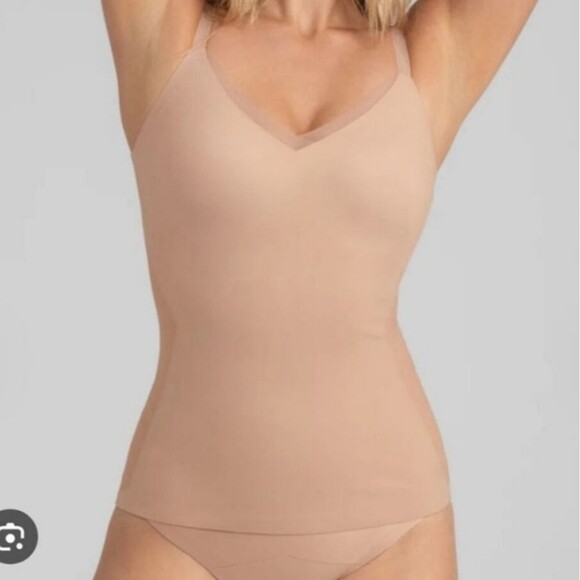 Honeylove CrossOver Cami Tank Sand Nude Shapewear Wireless Bra TPCM00005 1x - Picture 1 of 7